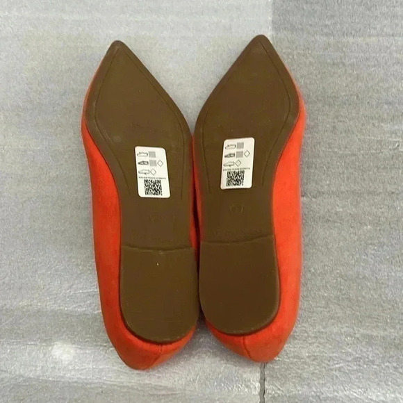 [7]Asos Design Lucky Pointed  Orange Ballet Flat - Picture 4 of 6
